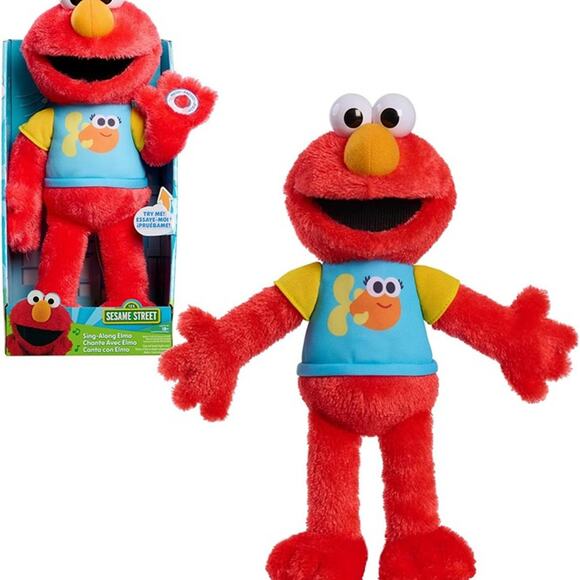 Just Play Sesame Street 13-inch Sing-Along Plush Elmo with Lights and Sounds - Picture 1 of 6